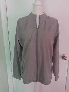 adidas Gray Full-Zip Women's Bomber Jacket